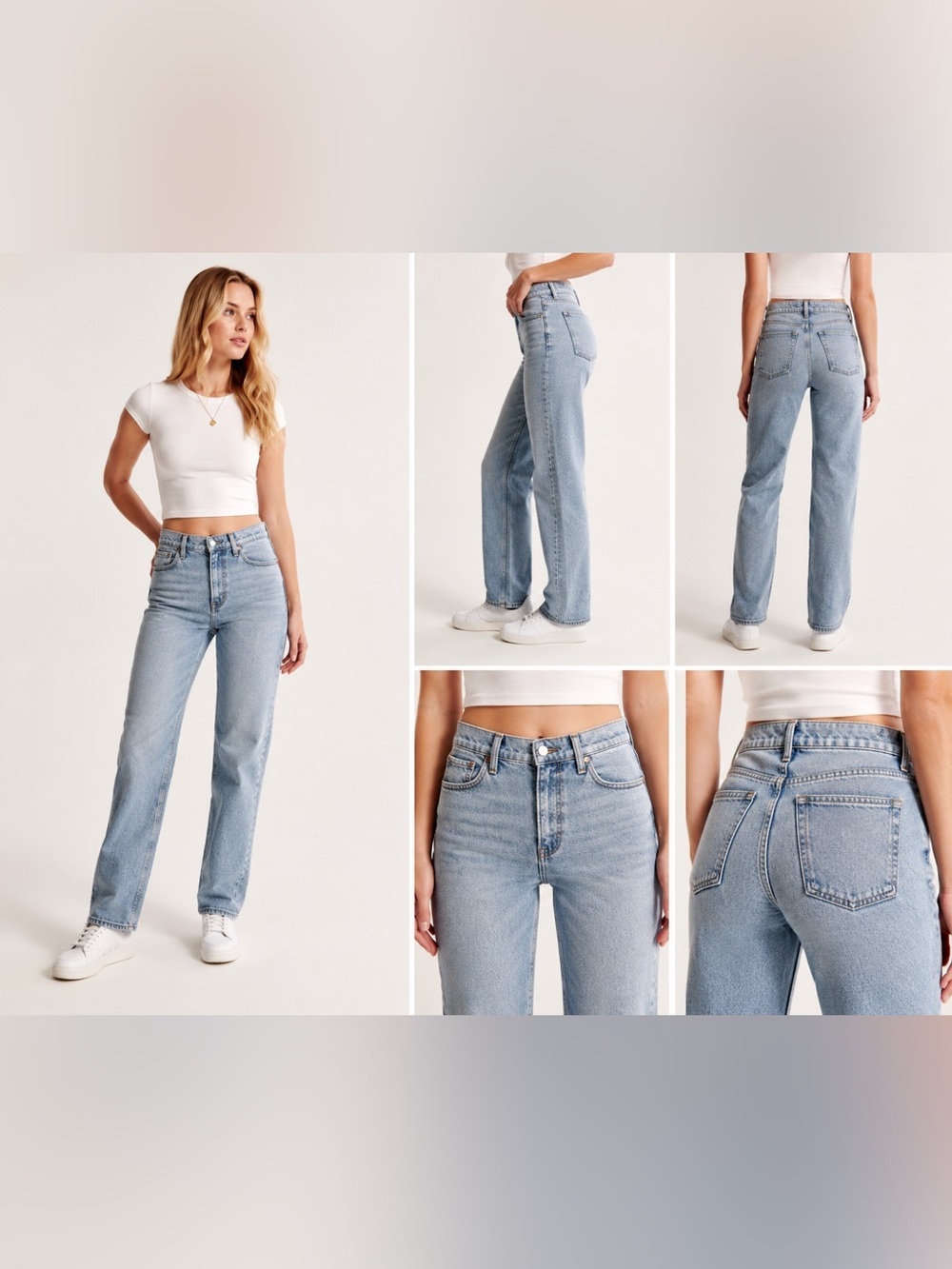 Abercrombie & Fitch the 90’s slim straight ultra high rise